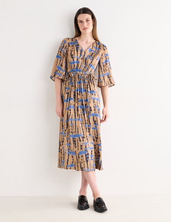 Jigsaw Jamie Short Sleeve Dress, Gold product photo