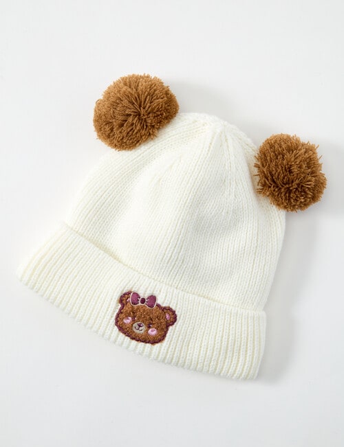 Mac & Ellie Teddy Fleece Lined Beanie, Vanilla product photo