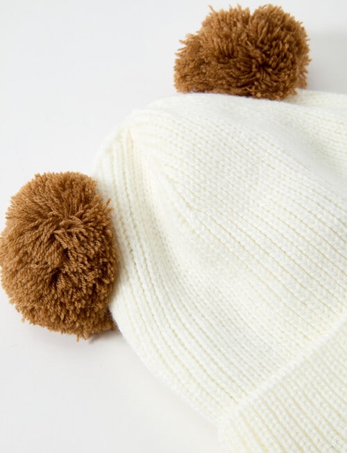 Mac & Ellie Teddy Fleece Lined Beanie, Vanilla product photo View 03 L
