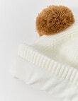 Mac & Ellie Teddy Fleece Lined Beanie, Vanilla product photo View 04 S
