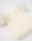 Mac & Ellie Dual Pompom Beanie, Vanilla product photo View 02 S