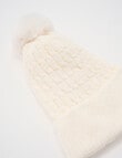 Mac & Ellie Chenille Cable Beanie, Vanilla product photo View 02 S
