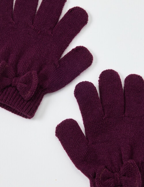 Mac & Ellie Bow Glove, Wild Berry product photo View 02 L