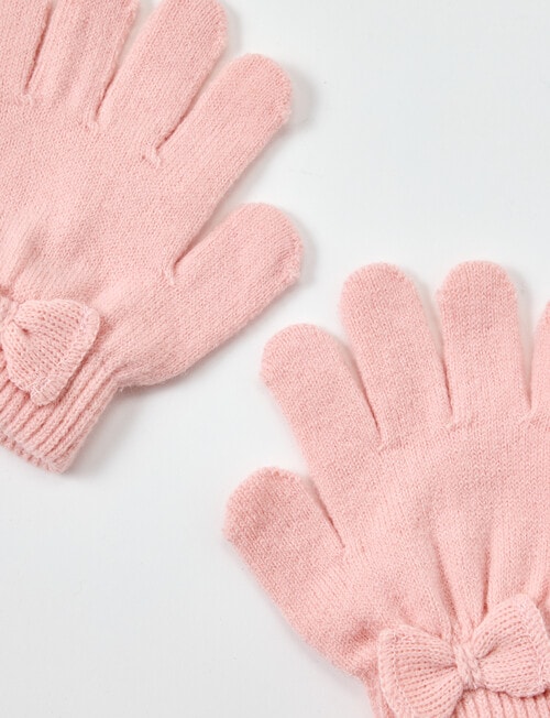 Mac & Ellie Bow Glove, Soft Pink product photo View 02 L