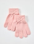 Mac & Ellie Bow Glove, Soft Pink product photo View 03 S