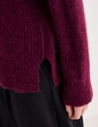 Jigsaw Helena Cosy Crew Sweater, Fig product photo View 05 S