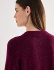 Jigsaw Helena Cosy Crew Sweater, Fig product photo View 06 S