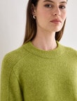 Jigsaw Helena Cosy Crew Sweater, Leaf Green product photo View 05 S