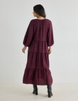 Whistle V Neck Midi Dress, Dark Cherry product photo View 02 S