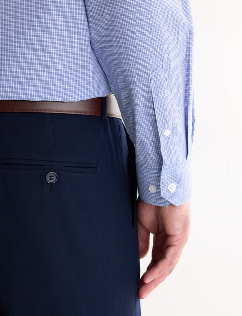 Chisel Check Long Sleeve Shirt, Navy product photo View 05 L