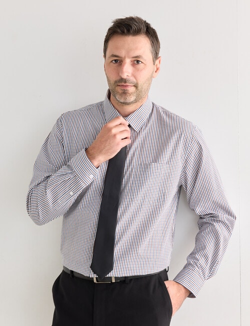 Chisel Check Long Sleeve Shirt, Brown product photo