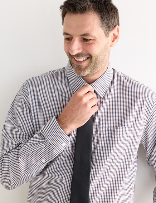 Chisel Check Long Sleeve Shirt, Brown product photo View 04 L