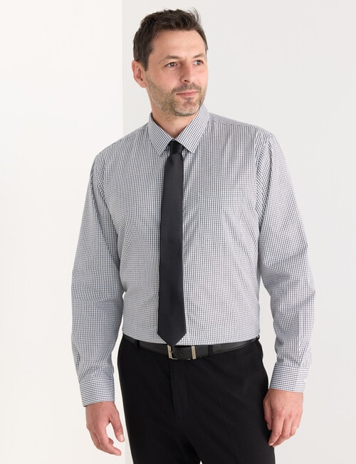 Chisel Check Long Sleeve Shirt, Black product photo