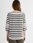 Line 7 Raydar Stripe Top, Khaki & White product photo View 02 S