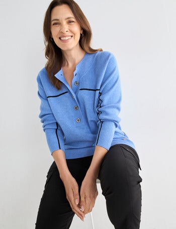 Line 7 Margin Knitted Jersey, Marina Blue product photo