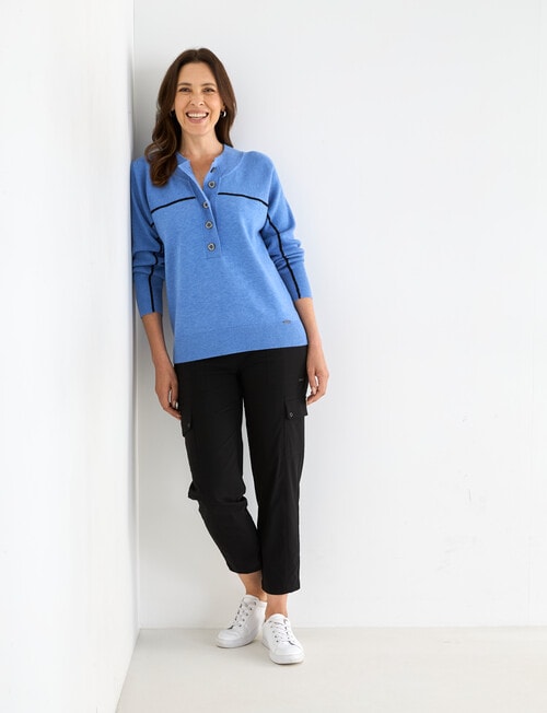 Line 7 Margin Knitted Jersey, Marina Blue product photo View 03 L