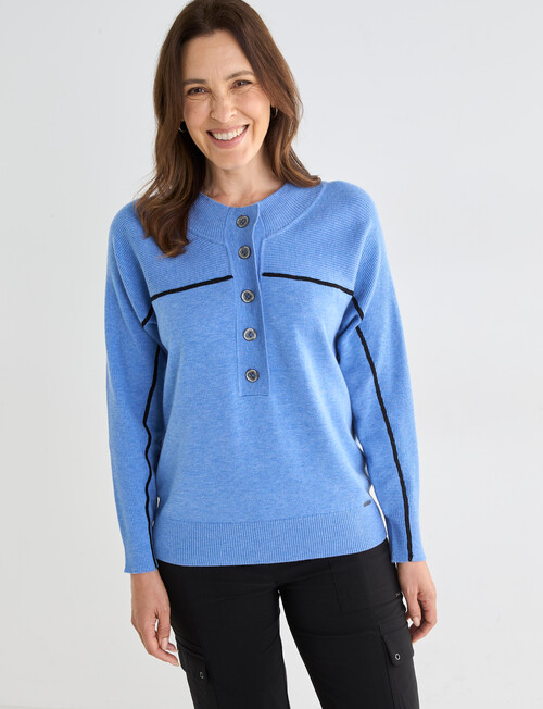 Line 7 Margin Knitted Jersey, Marina Blue product photo View 08 L