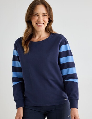 Line 7 Ultimate Panelled Top, Navy & Marina Blue product photo