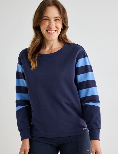 Line 7 Ultimate Panelled Top, Navy & Marina Blue product photo