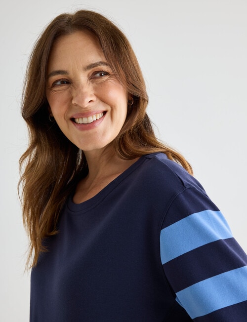 Line 7 Ultimate Panelled Top, Navy & Marina Blue product photo View 04 L