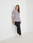 Line 7 Raydar Stripe Top, Cameo Pink & Black product photo View 03 S