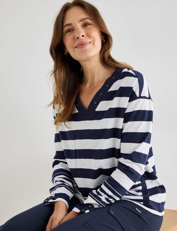 Line 7 Frame Top, Navy & White product photo