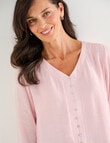 Ella J Button Detail Top, Pale Pink product photo