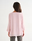 Ella J Button Detail Top, Pale Pink product photo View 02 S