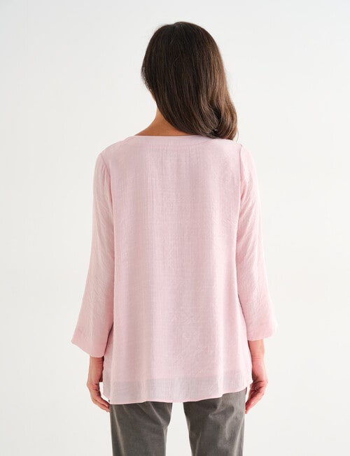 Ella J Button Detail Top, Pale Pink product photo View 02 L