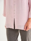 Ella J Button Detail Top, Pale Pink product photo View 05 S