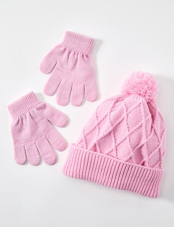 Mac & Ellie Sparkle Warmwear Set, Pink product photo