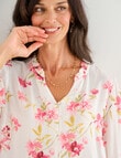 Ella J Ruffle Detail Top, Pink Floral product photo View 04 S