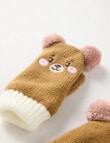 Mac & Ellie Teddy Mitten, Brown product photo View 02 S