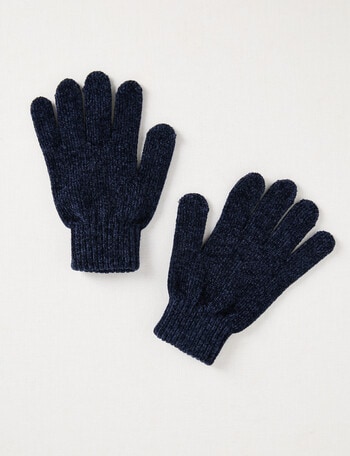 Mac & Ellie Chenille Glove, Navy product photo