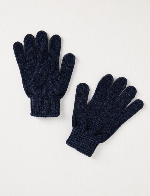 Mac & Ellie Chenille Glove, Navy product photo