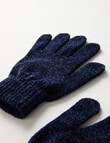 Mac & Ellie Chenille Glove, Navy product photo View 02 S