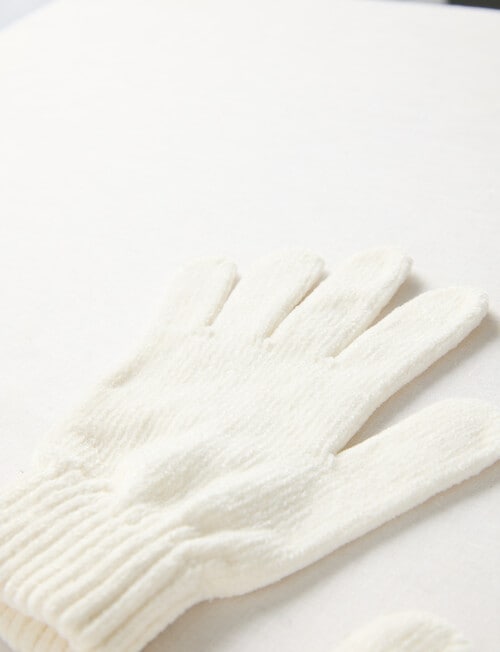 Mac & Ellie Chenille Glove, Vanilla product photo View 02 L