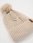 Mac & Ellie Fleece Lined Beanie, Oat product photo View 02 S