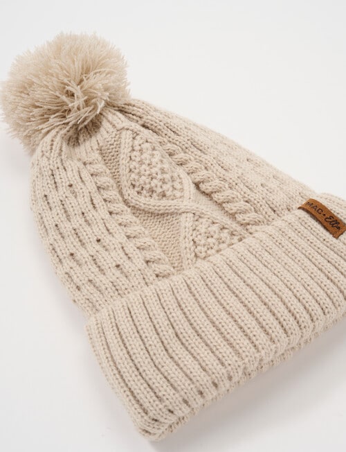 Mac & Ellie Fleece Lined Beanie, Oat product photo View 02 L
