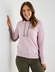 Line 7 Coaster Merino Hoodie, Cameo Pink & Khaki product photo