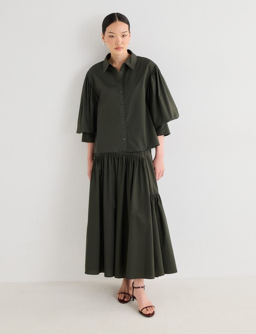 State of play Aura Shirt, Dark Green product photo View 03 L