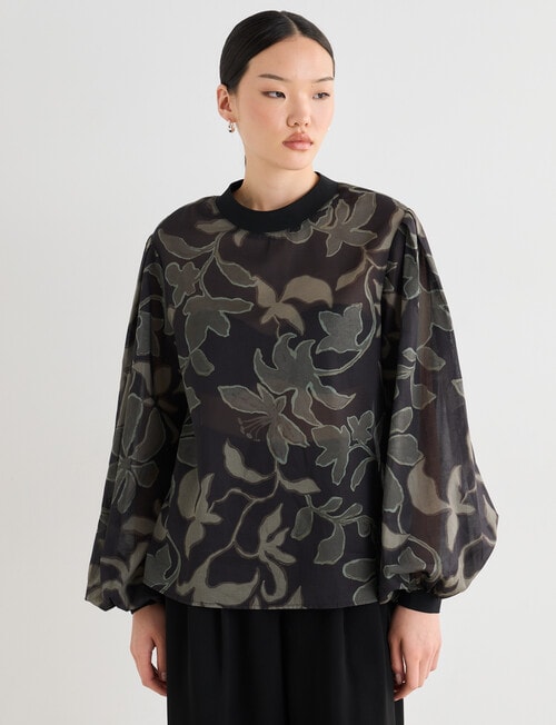 State of play Luna Long Sleeve Blouse, Print product photo View 06 L