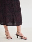 Oliver Black Button Front Skirt, Print Floral Black product photo View 04 S