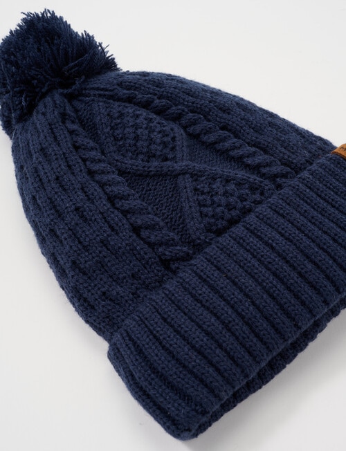 Mac & Ellie Fleece Lined Beanie, Navy product photo View 02 L