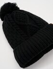 Mac & Ellie Fleece Lined Beanie, Black product photo View 02 S