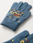 Mac & Ellie Trucks Jacquard Gloves, Blue product photo View 02 S