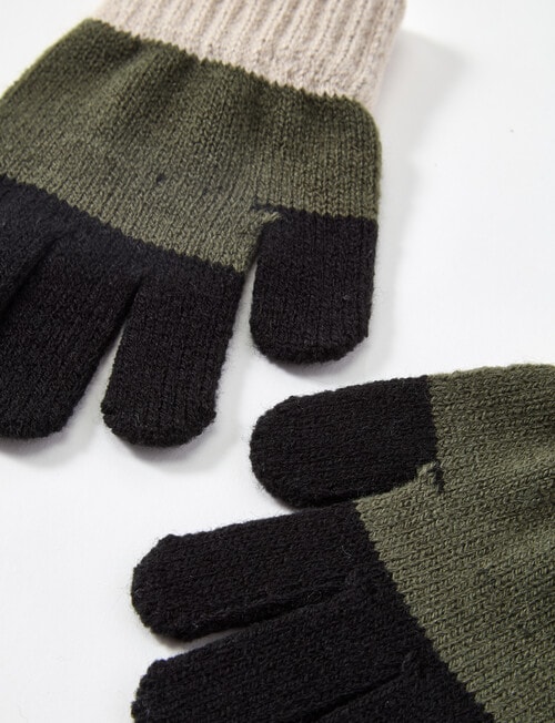 Mac & Ellie Colour Block Gloves, Multicoloured product photo View 02 L