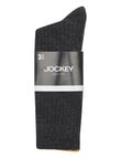 Jockey Gold Top Cotton Crew Sock, 3-Pack, Charcol Marle, Equestrian & Captain McCool product photo View 02 S