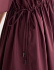 State of play Camille Shirred Dress, Dark Cherry product photo View 11 S