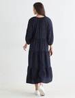 Whistle V-Neck Midi Dress, Midnight product photo View 02 S